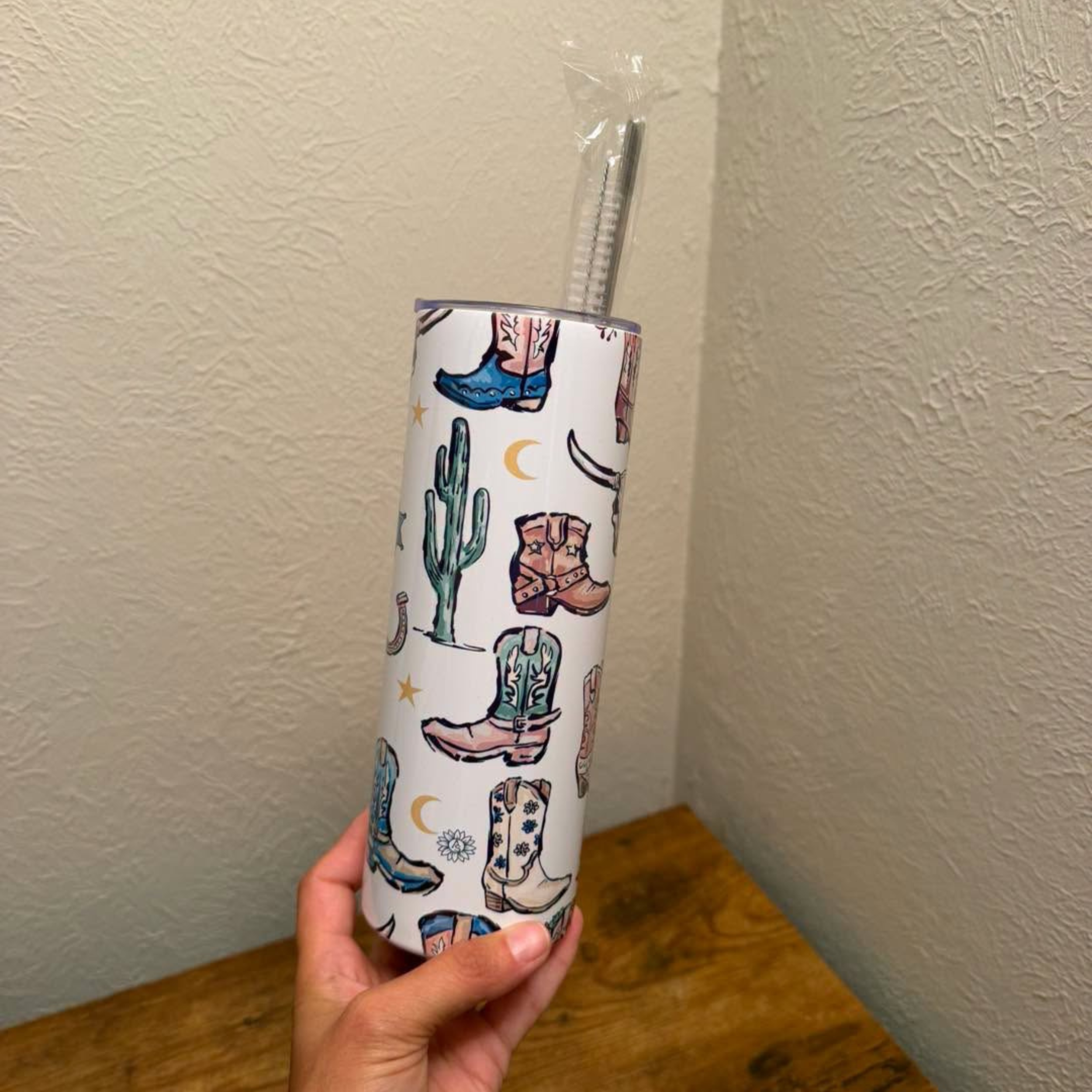 Cowboy Boots and Cactus Tumbler – Western Style Insulated Drinkware