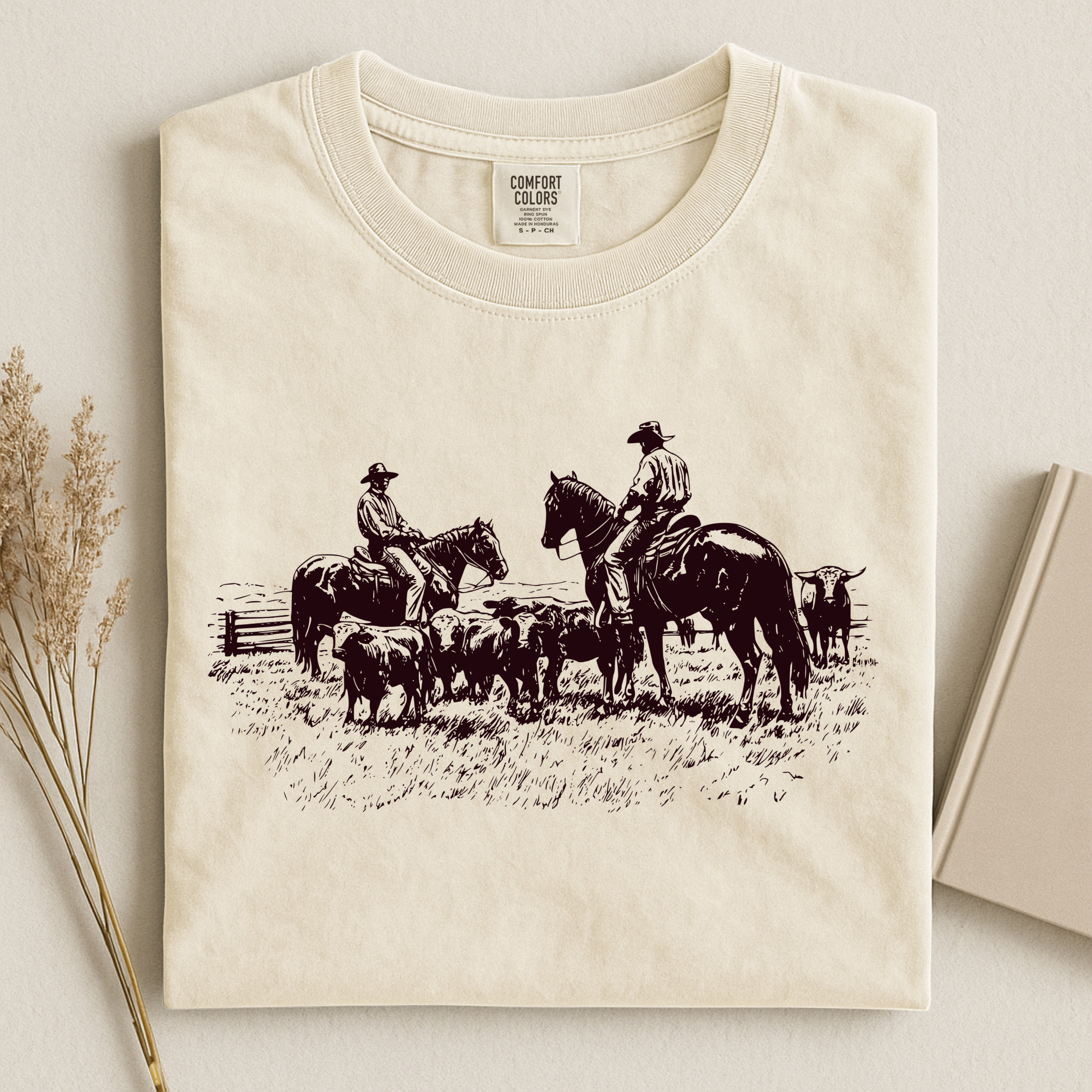 Cattle & Cowboys Graphic Tee – Western Ranch Life Shirt